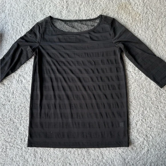 Sisley Black Long Sleeve Lace Top - Picture 5 of 10